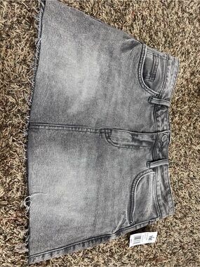 Gray Denim Mini Skirt - Women Jeans